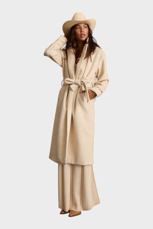 Emily & Isabella Brooks | Beige Coat with Belt