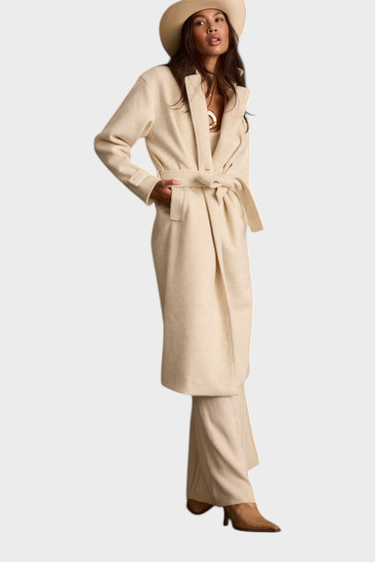 Emily & Isabella Brooks | Beige Coat with Belt