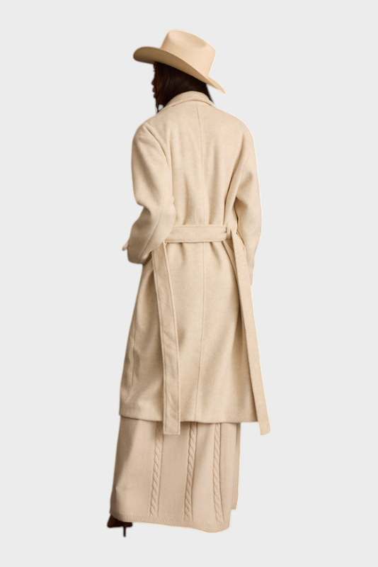 Emily & Isabella Brooks | Beige Coat with Belt