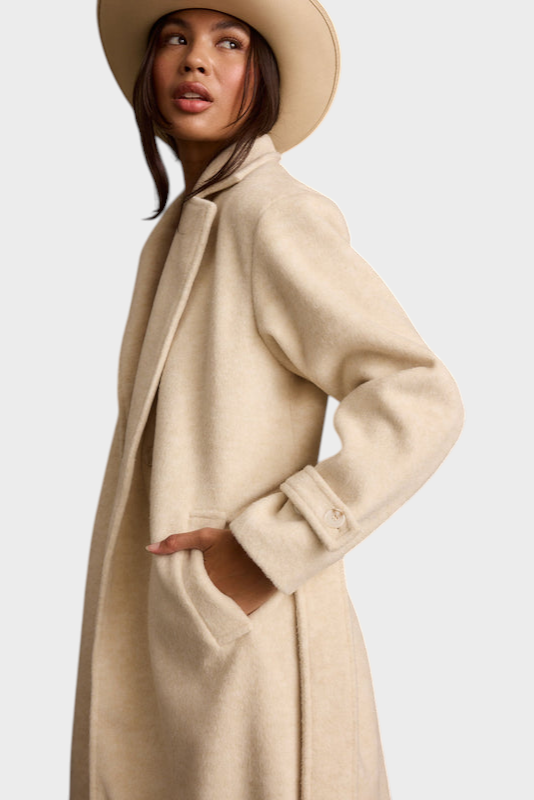 Emily & Isabella Brooks | Beige Coat with Belt