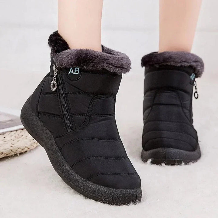 Emily & Isabella Brooks | Women's Waterproof Warm Snow Boots, Flat Heel, Side Zipper
