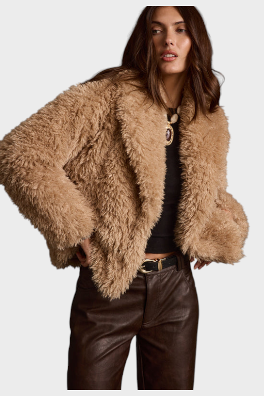 Emily & Isabella Brooks | Camel Fur Jacket