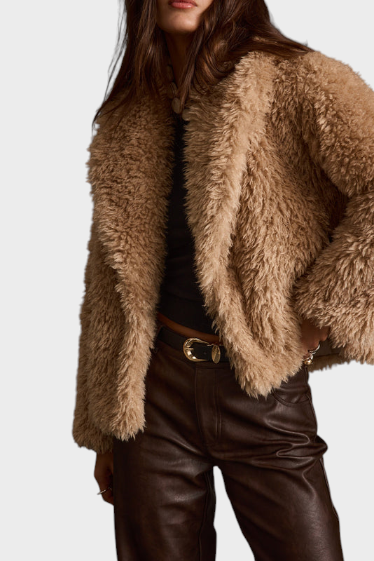 Emily & Isabella Brooks | Camel Fur Jacket