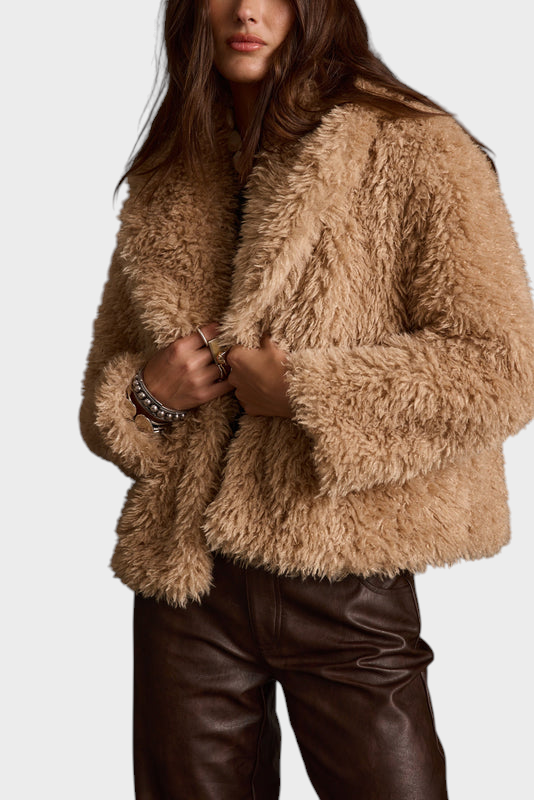 Emily & Isabella Brooks | Camel Fur Jacket