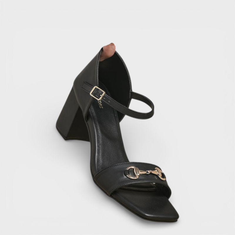 Emily & Isabella Brooks | Black Heels with Buckle