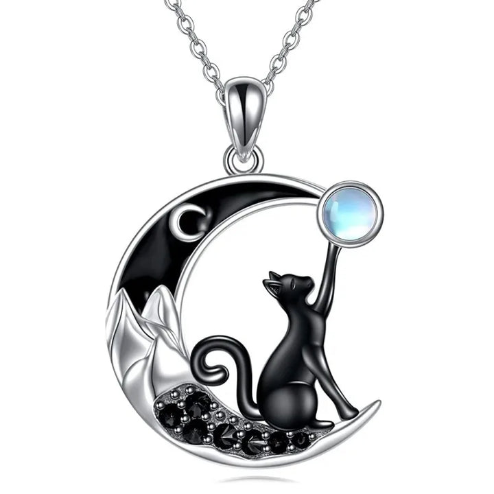Emily & Isabella Brooks | Black Pendant Necklace with Crystal