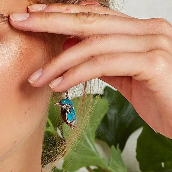 Emily & Isabella Brooks | Enamel Earrings in Blue