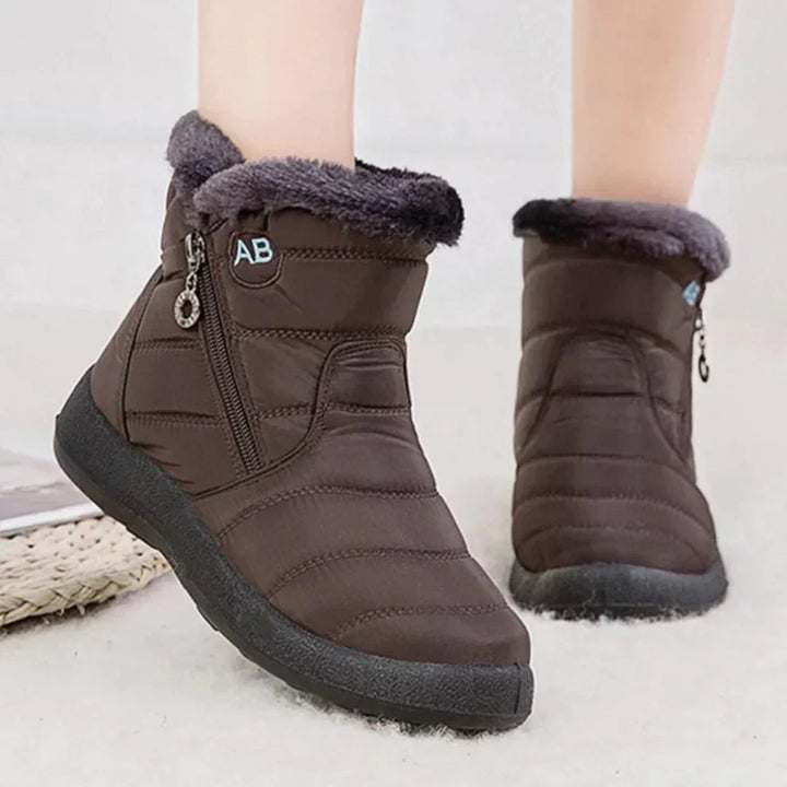 Emily & Isabella Brooks | Women's Waterproof Warm Snow Boots, Flat Heel, Side Zipper