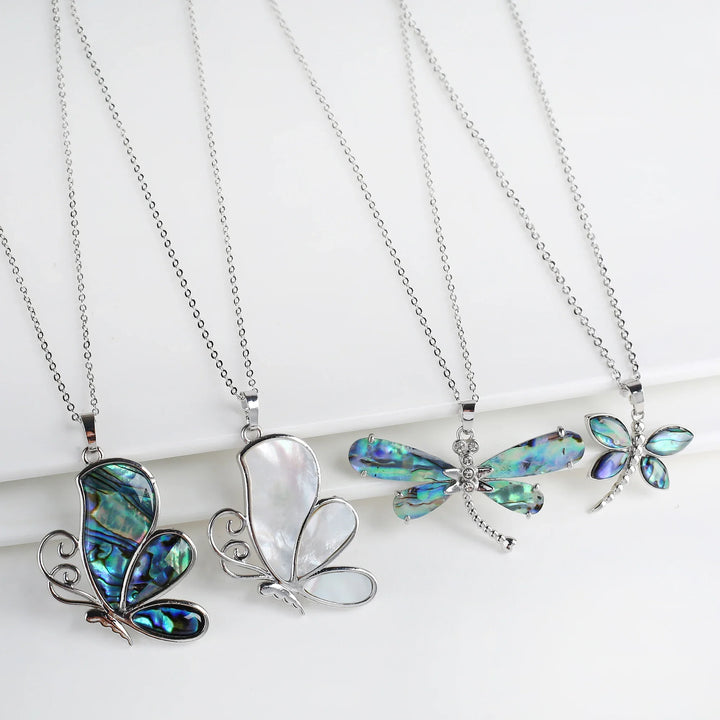 Emily & Isabella Brooks | Natural Shell Butterfly Pendant Necklace