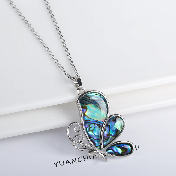 Emily & Isabella Brooks | Natural Shell Butterfly Pendant Necklace