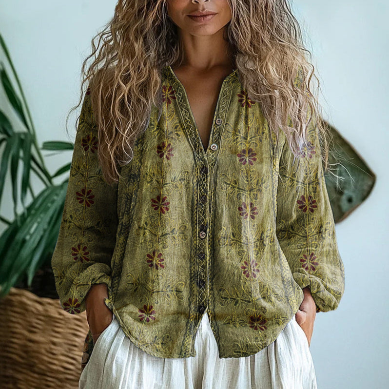 Emily & Isabella Brooks | Vintage Leaf Blouse