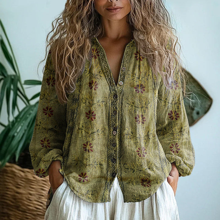 Emily & Isabella Brooks | Vintage Leaf Blouse