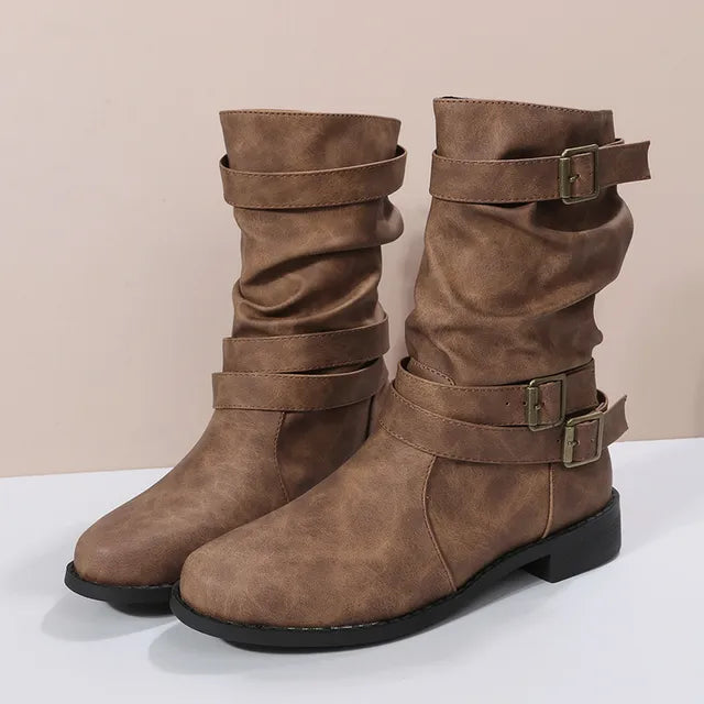 Emily & Isabella Brooks | Women's Casual Martin Boots, Round Toe Design