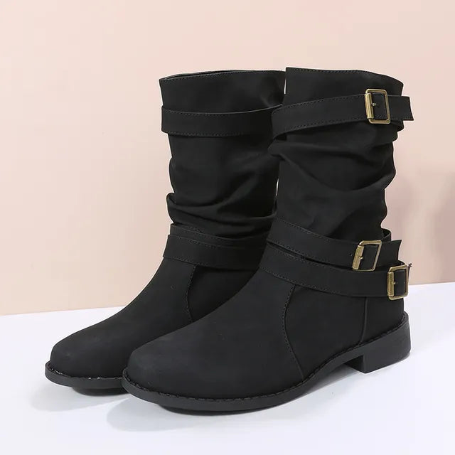 Emily & Isabella Brooks | Women's Casual Martin Boots, Round Toe Design