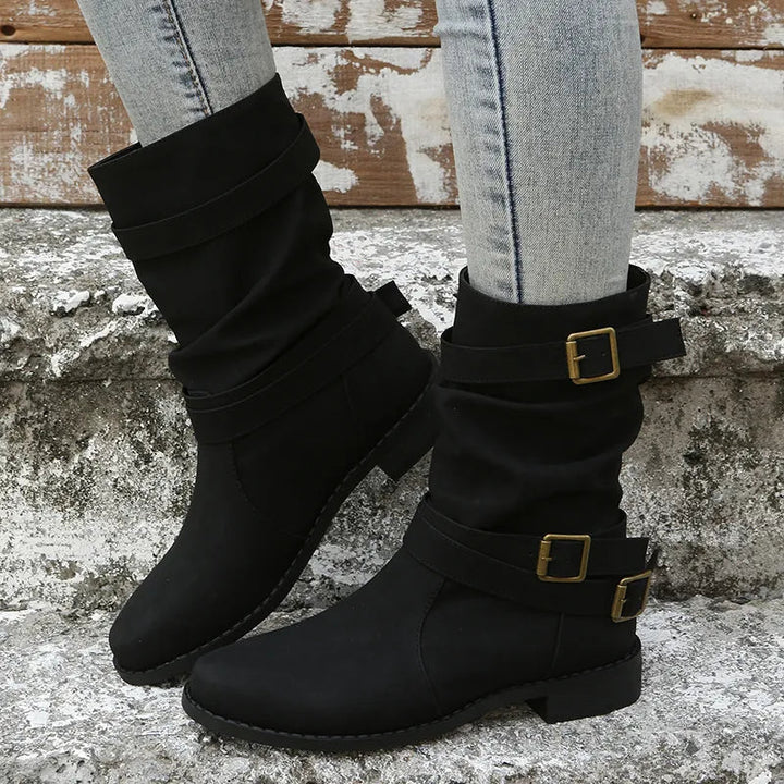 Emily & Isabella Brooks | Women's Casual Martin Boots, Round Toe Design