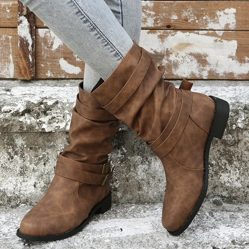 Emily & Isabella Brooks | Women's Casual Martin Boots, Round Toe Design