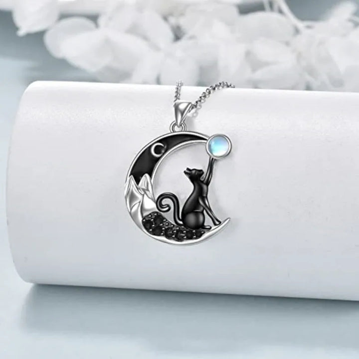 Emily & Isabella Brooks | Black Pendant Necklace with Crystal