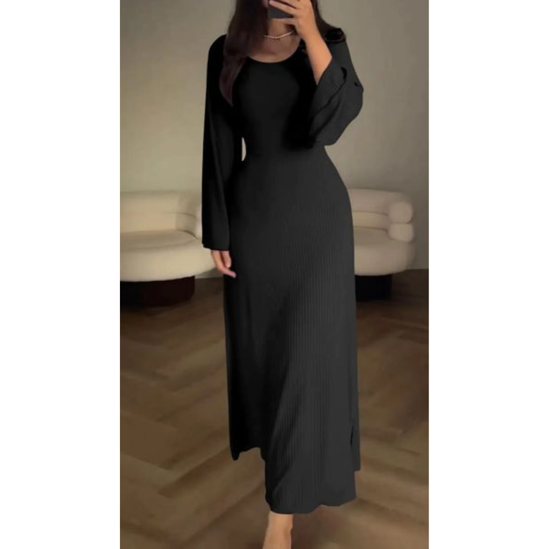 Emily & Isabella Brooks | Winter Maxi Dress, Long Sleeves