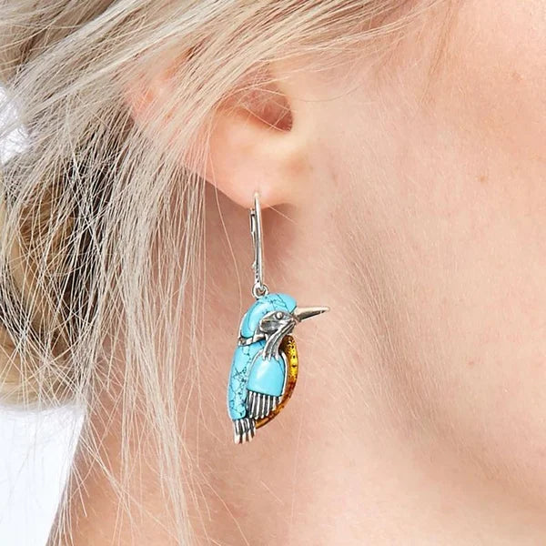 Emily & Isabella Brooks | Enamel Earrings in Blue