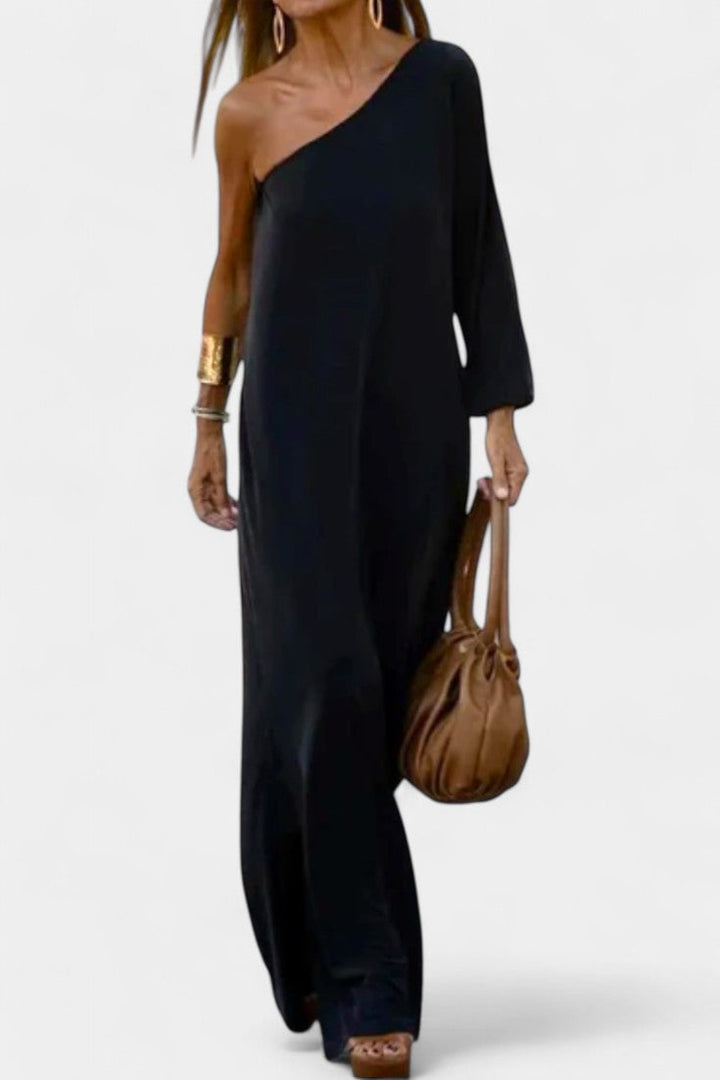 Emily & Isabella Brooks | One-Shoulder Midi Dress