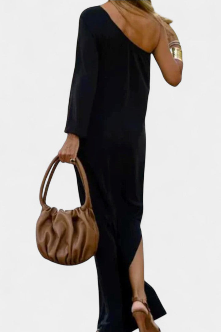 Emily & Isabella Brooks | One-Shoulder Midi Dress