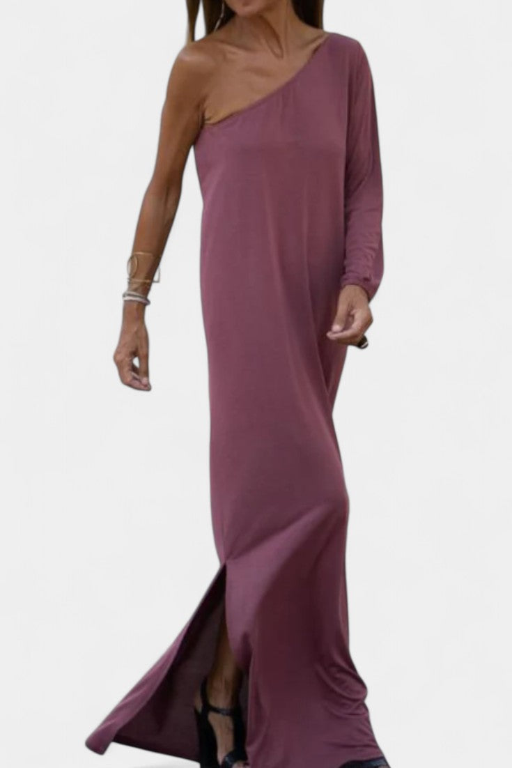 Emily & Isabella Brooks | One-Shoulder Midi Dress