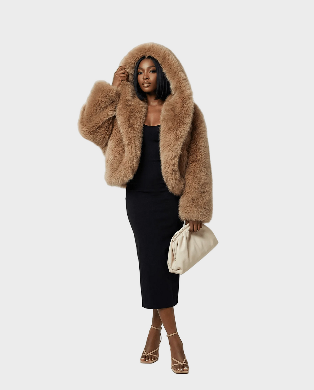 Emily & Isabella Brooks | Faux Fur Hooded Jacket