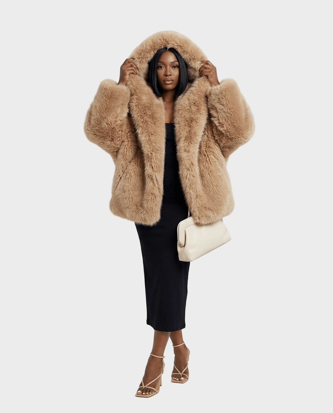 Emily & Isabella Brooks | Faux Fur Hooded Jacket