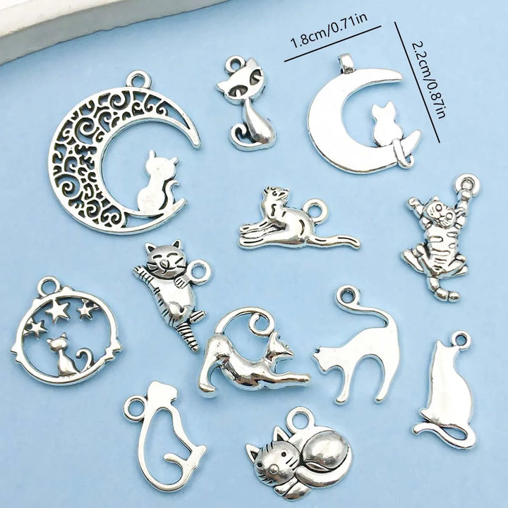Emily & Isabella Brooks | Silver Cat Charms