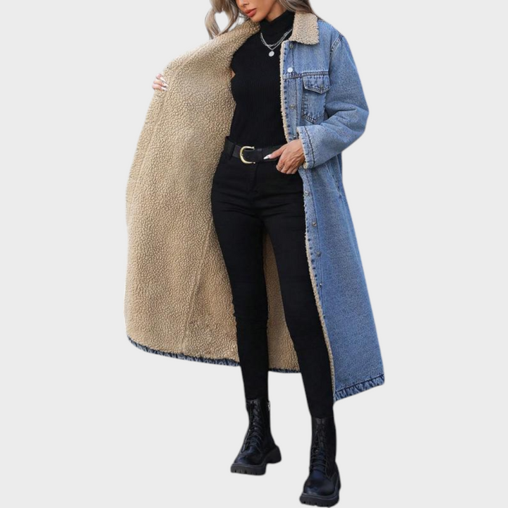 Emily & Isabella Brooks | Long Fleece Lined Jacket Winter Coat