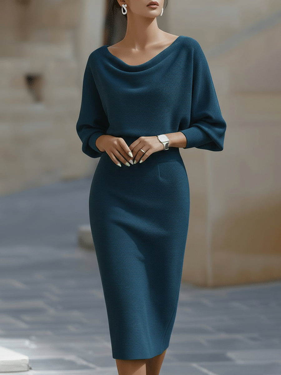 Emily & Isabella Brooks | Midi Dress in Luxurious Fabric