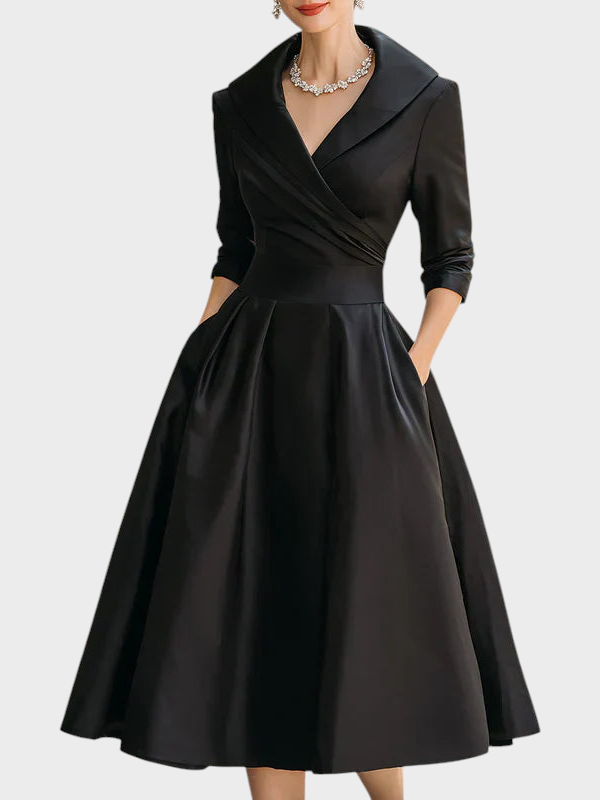 Emily & Isabella Brooks | Midi Dress, Elegant, with Pockets