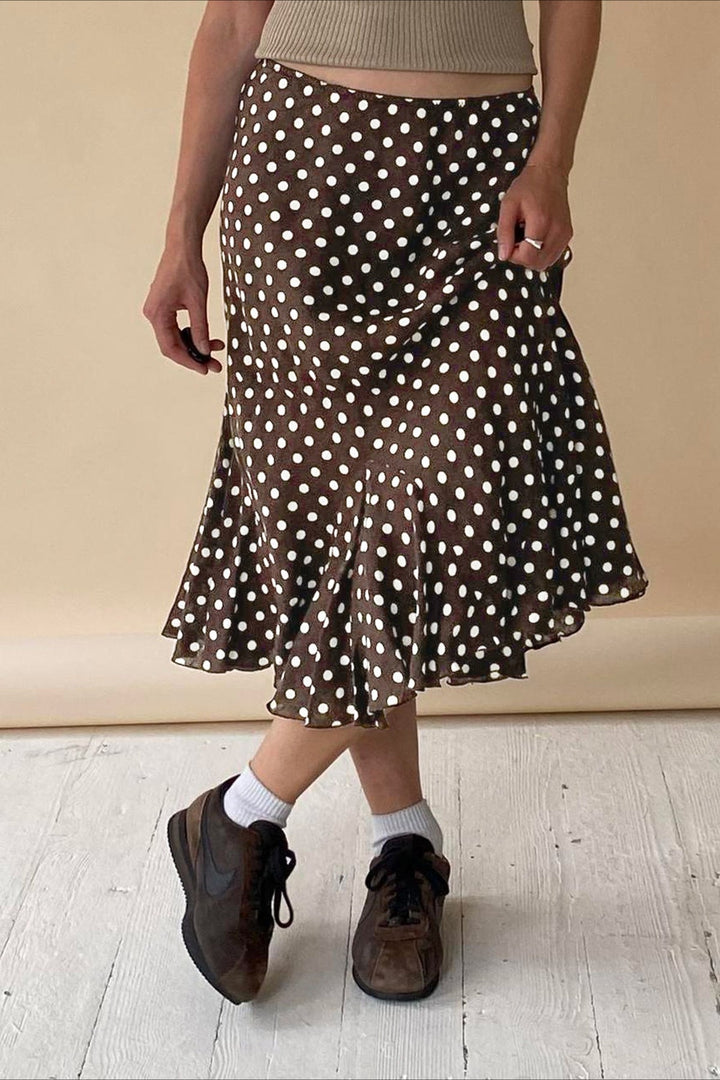 Emily & Isabella Brooks | Polka Dot Low Waist Skirt