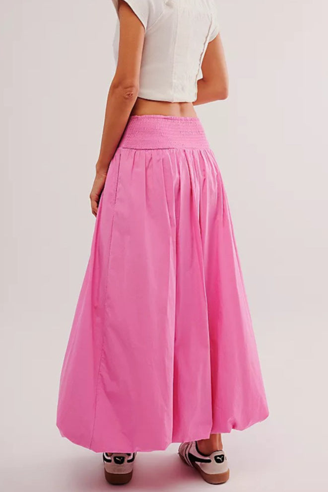 Emily & Isabella Brooks | Pocket Smocked Elastic Waist Lantern Skirt