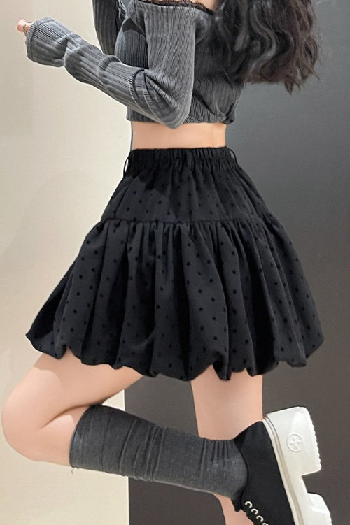 Emily & Isabella Brooks | Black Belted Tulle Mini Skirt