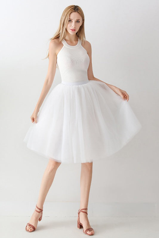 Emily & Isabella Brooks | High Waist Tulle Puff Mini Skirt