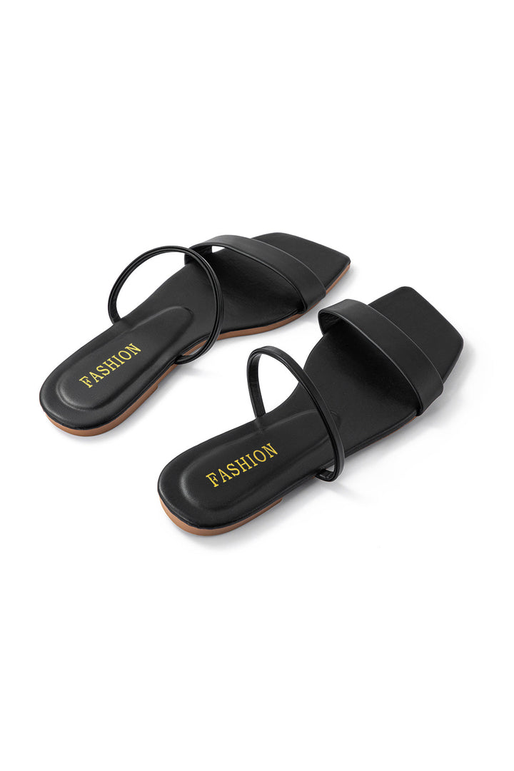 Emily & Isabella Brooks | Basic Flat Sandals, Square Toe