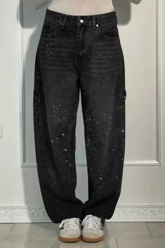 Emily & Isabella Brooks | High-Waist Glitter Jeans