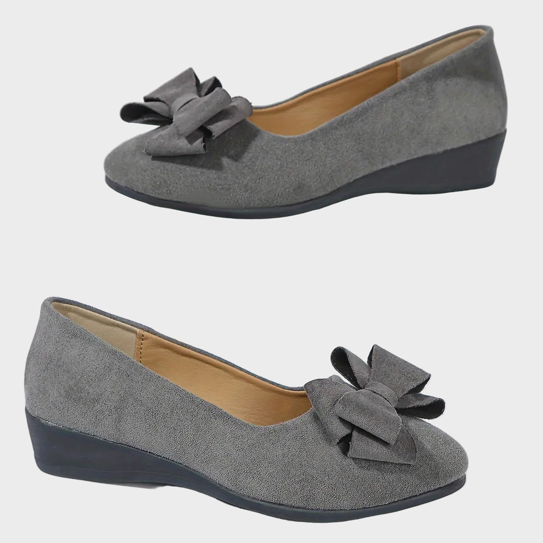 Emily & Isabella Brooks | Breathable Non-Slip Loafers in Bow Tie Design