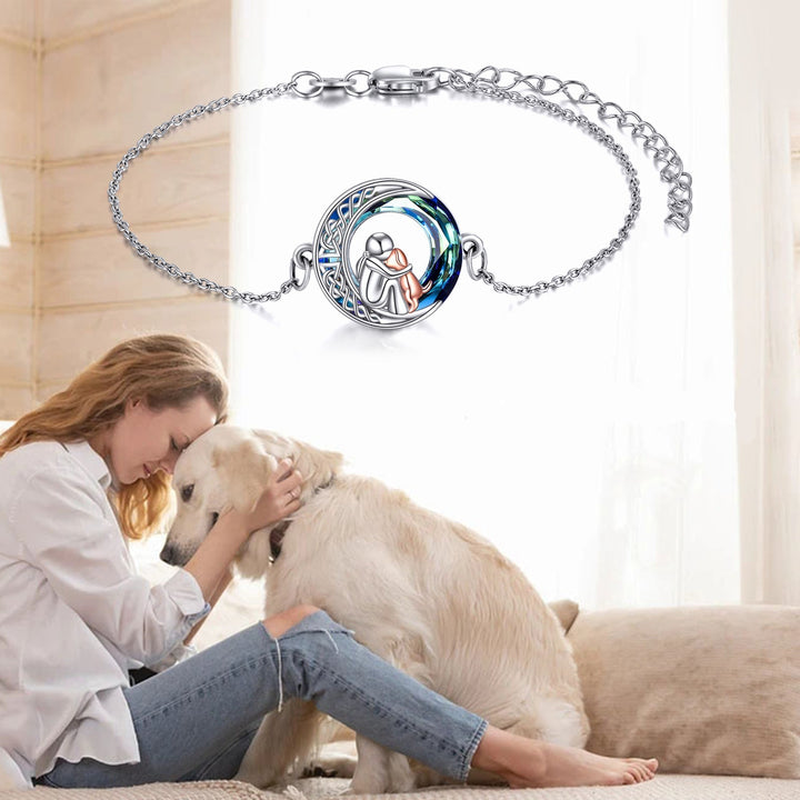 Emily & Isabella Brooks | Adjustable Dog Charm Bracelet in Sterling Silver