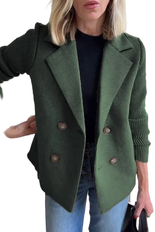 Emily & Isabella Brooks | Knit-Sleeve Blazer