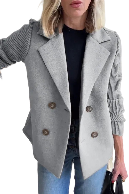 Emily & Isabella Brooks | Knit-Sleeve Blazer