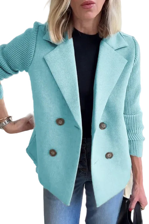 Emily & Isabella Brooks | Knit-Sleeve Blazer