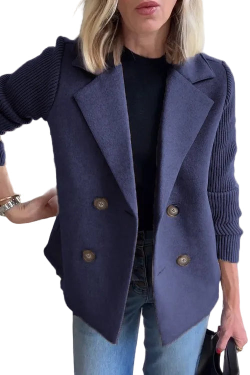 Emily & Isabella Brooks | Knit-Sleeve Blazer