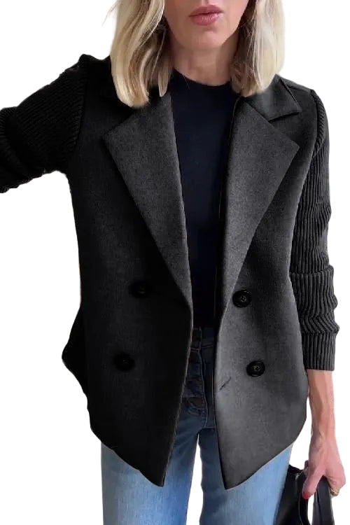 Emily & Isabella Brooks | Knit-Sleeve Blazer