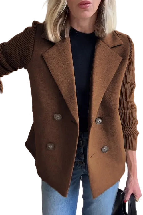 Emily & Isabella Brooks | Knit-Sleeve Blazer