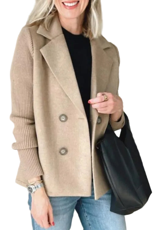 Emily & Isabella Brooks | Knit-Sleeve Blazer