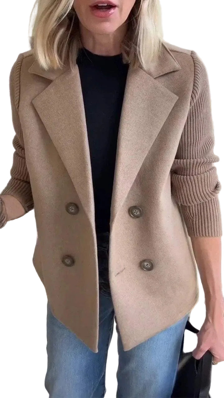 Emily & Isabella Brooks | Knit-Sleeve Blazer