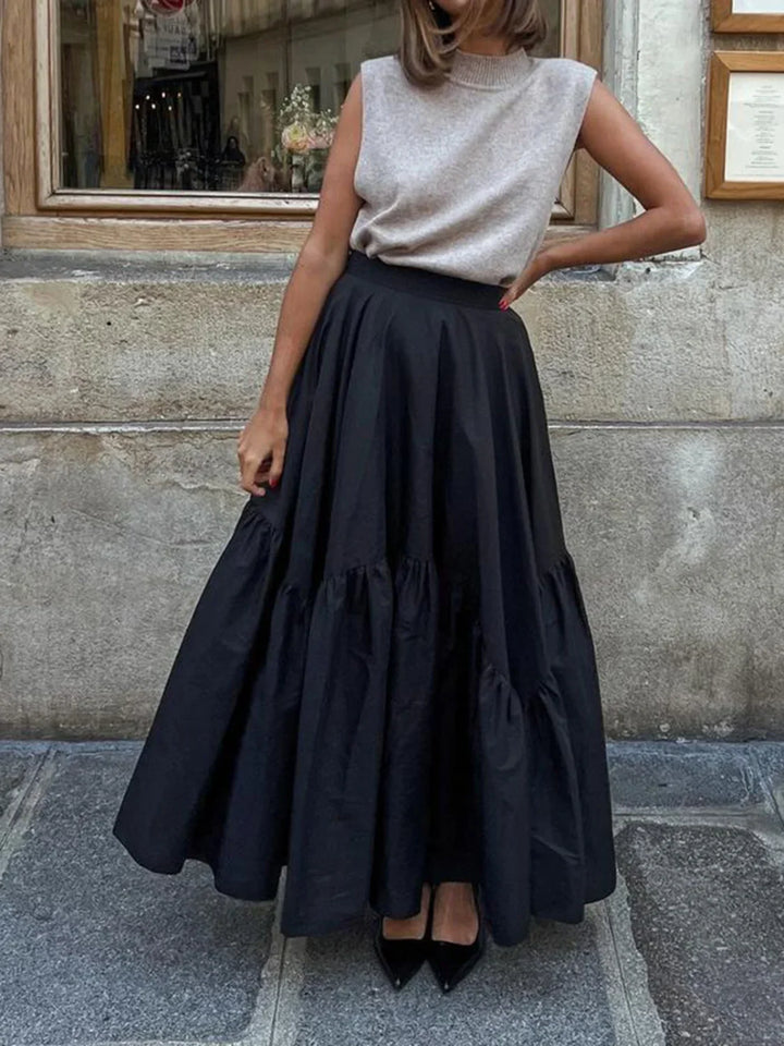 Emily & Isabella Brooks | Asymmetrical Pleated Maxi Skirt