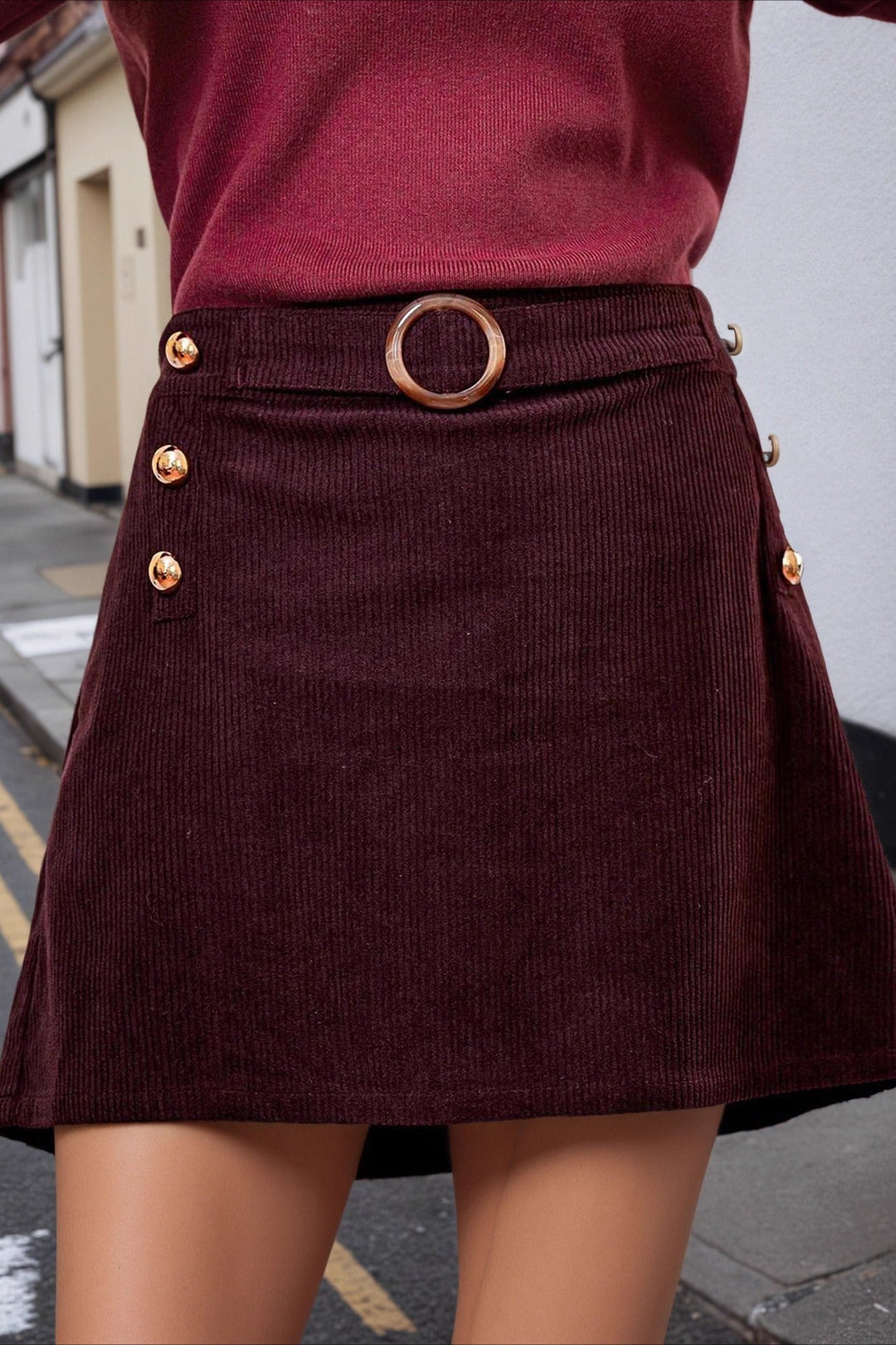 Emily & Isabella Brooks | Corduroy A-Line Skirt